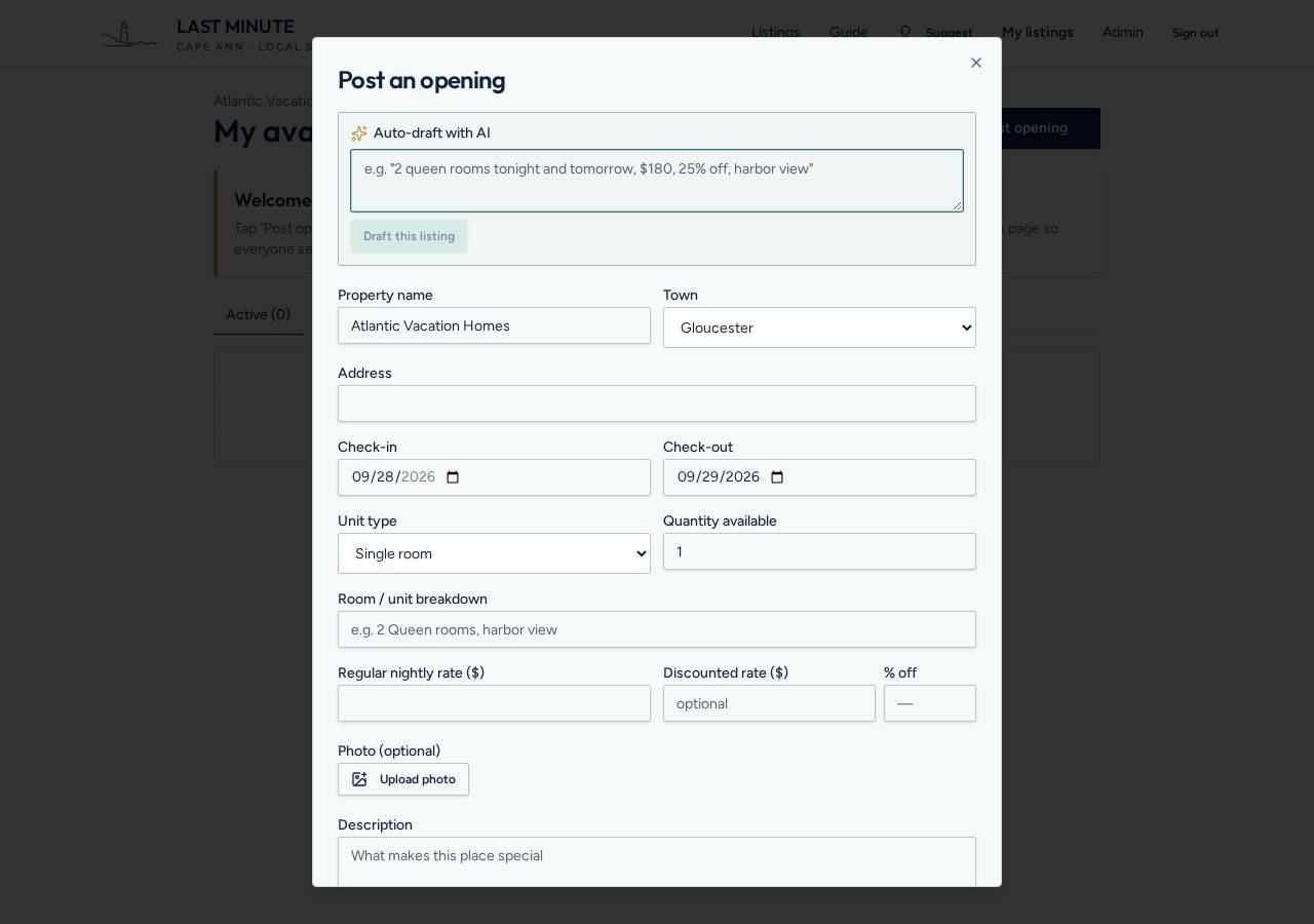 5. Post an opening